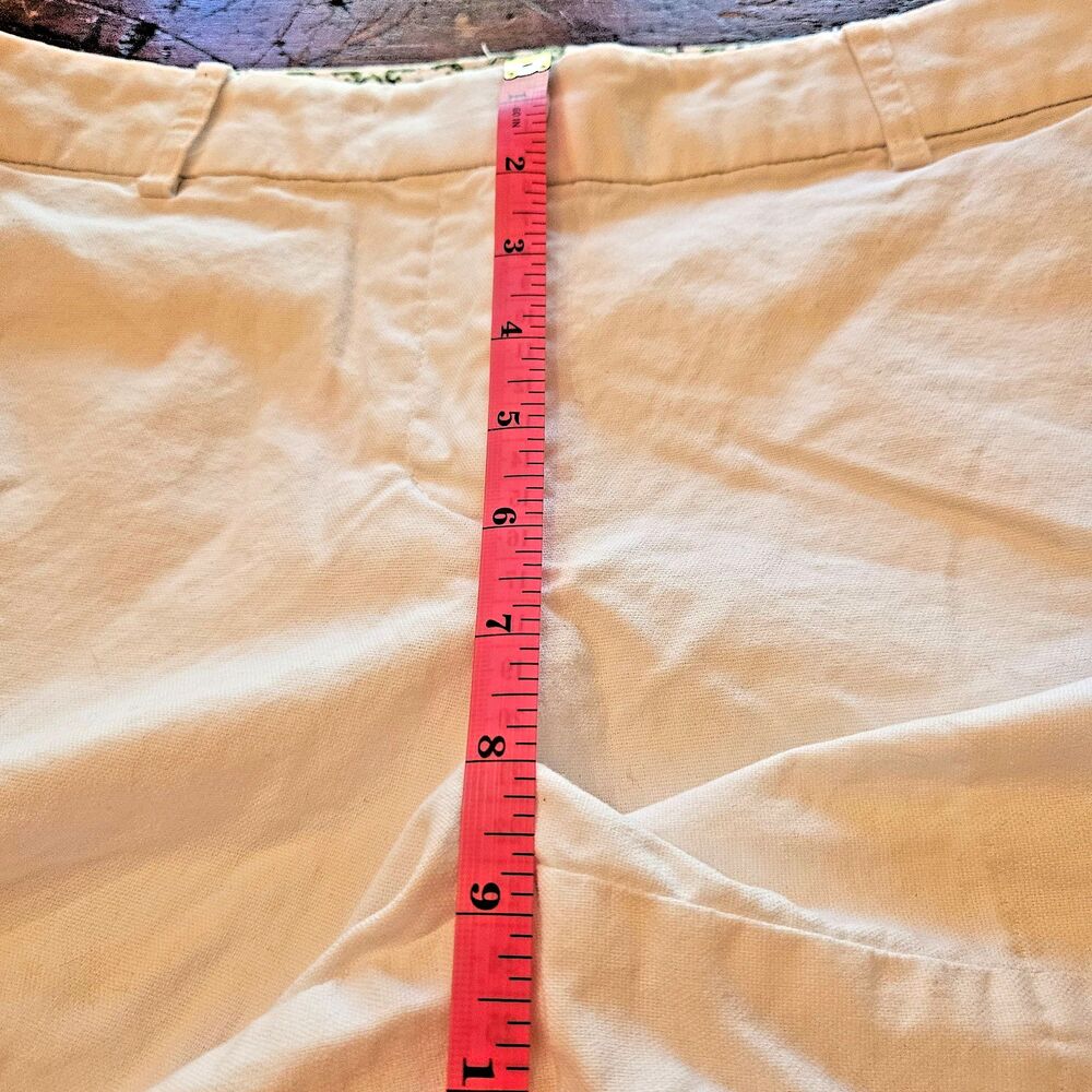 Kenar White Shorts Women Size 8 Flat Front Medium Rise Vacation Beach Summer - Picture 4 of 9